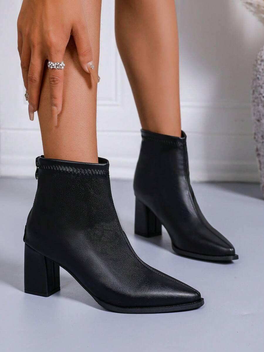 SHEIN CZARNE BOTKI ZAMEK W01__38