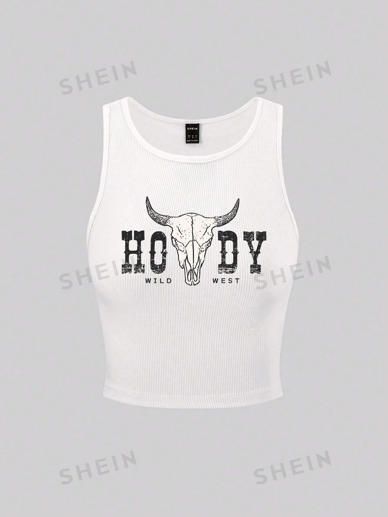 SHEIN BIAŁY TOP PRINT PK01__M
