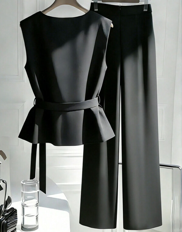 SHEIN CZARNE SPODNIE ZAMEK S06__M