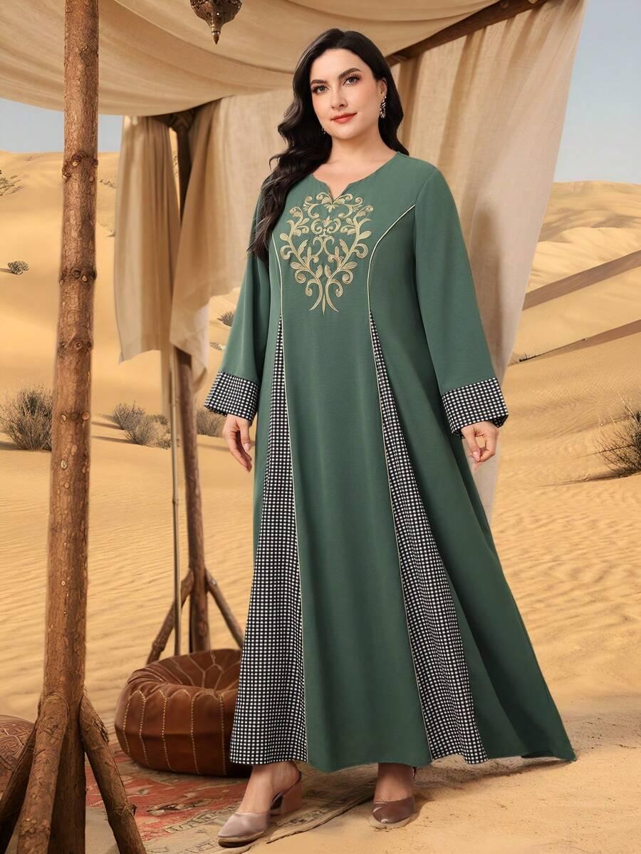 AL NAJMA ZIELONA SUKIENKA MAXI PRINT S06__52