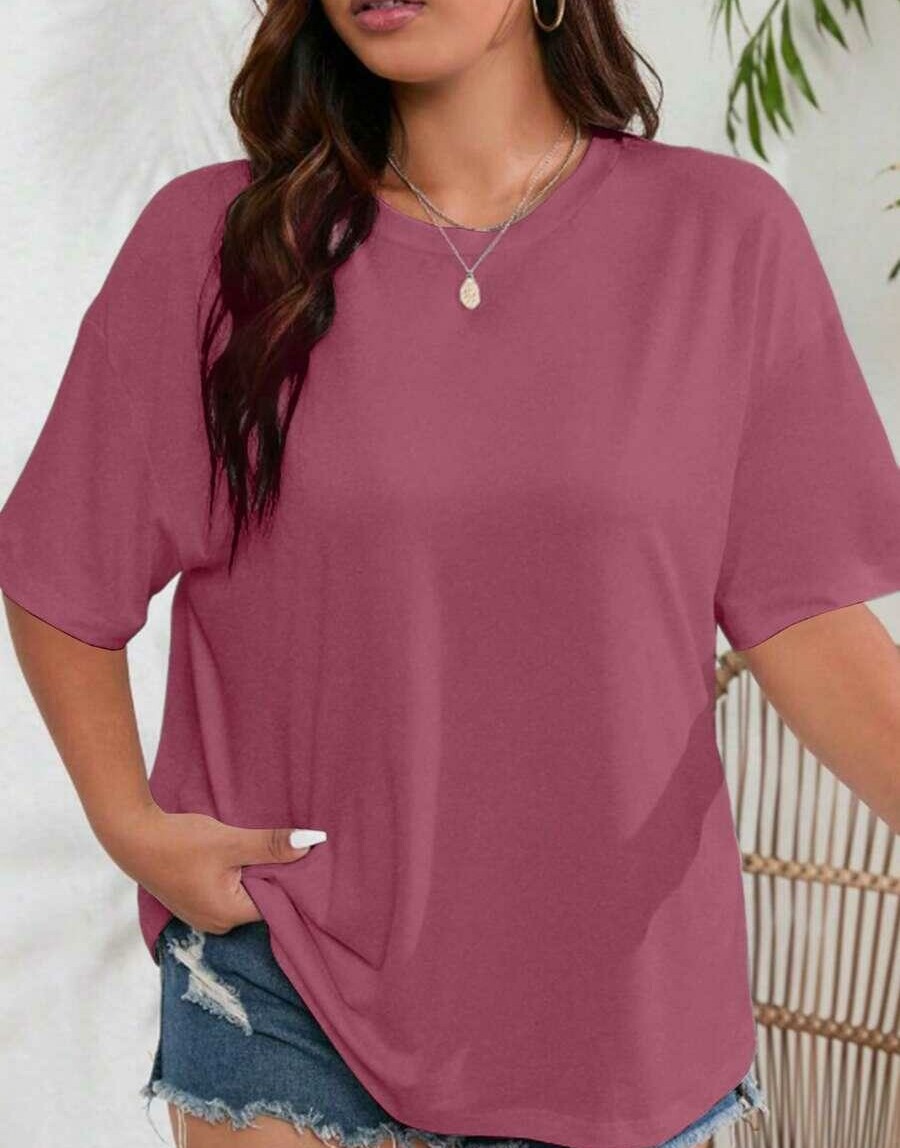 SHEIN FIOLETOWY T-SHIRT CASUAL S06__46