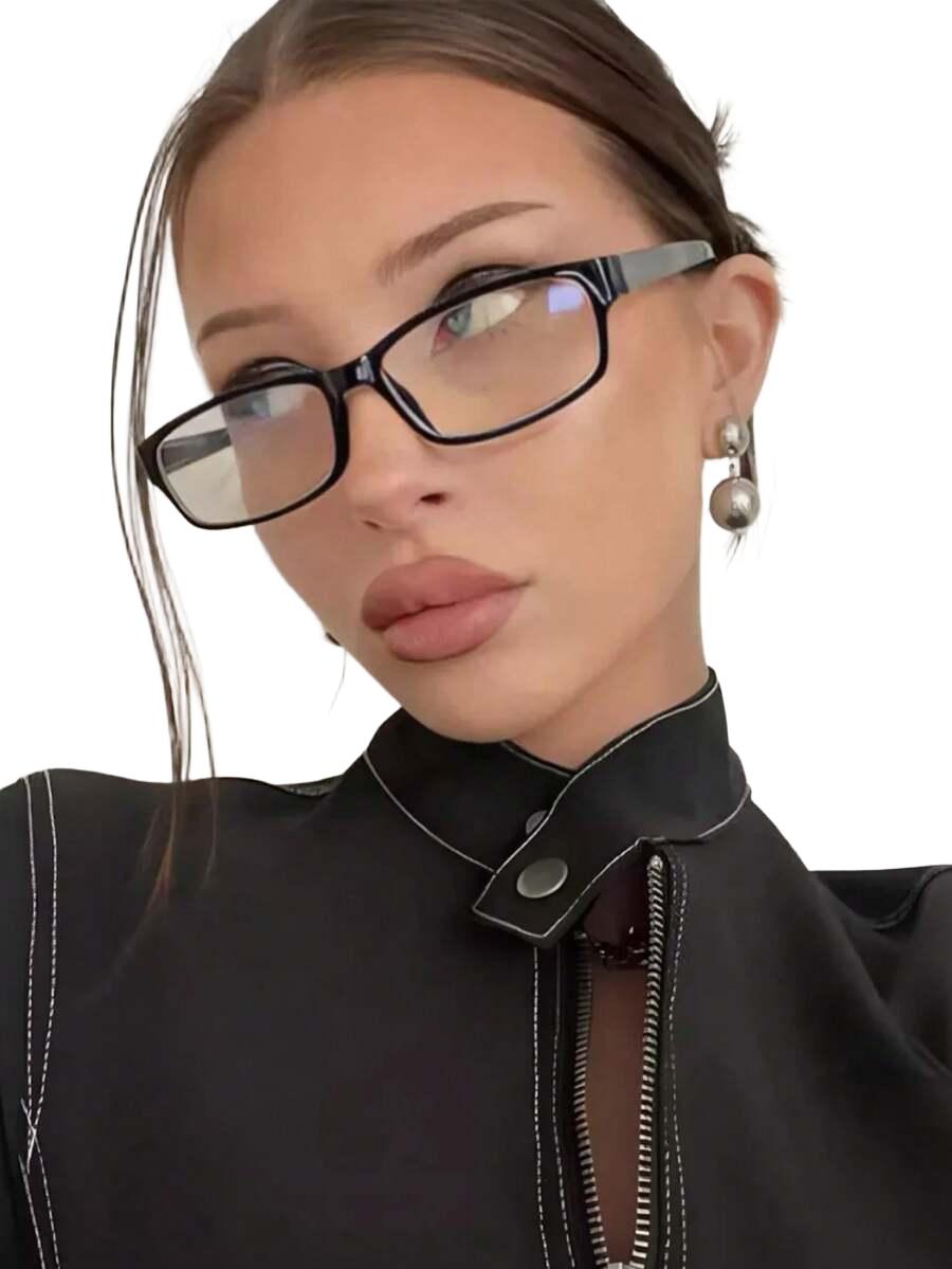 SHEIN CZARNE OKULARY ZERÓWKI S07