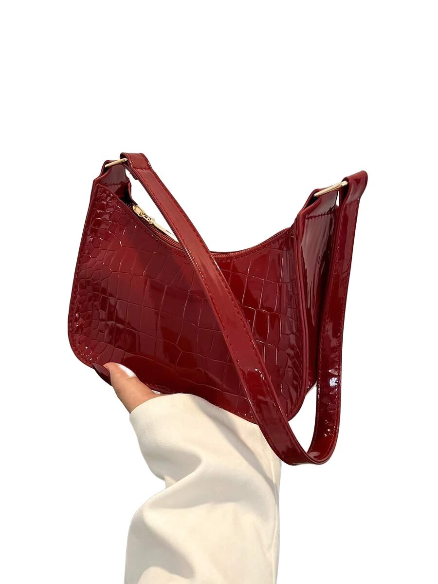 SHEIN CZERWONA TOREBKA IMITACJA SKÓRY S07__15X24,5