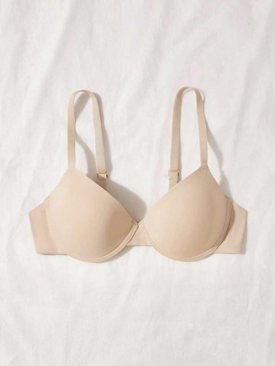 SHEIN BEŻOWY BIUSTONOSZ ZAPIĘCIE Z TYŁU S06__70B