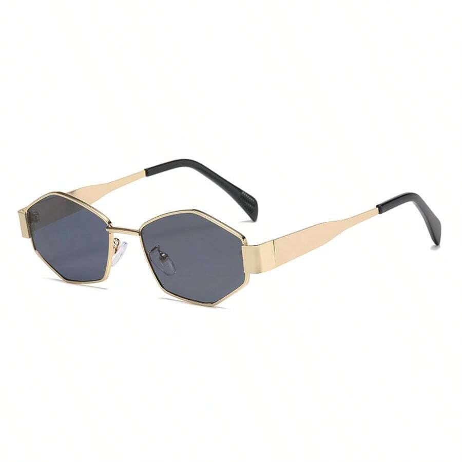 SHEIN OKULARY PRZECIWSŁONECZNE ZŁOTE OPRAWKI S07