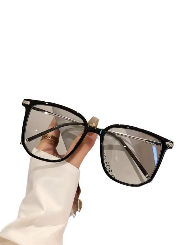 SHEIN CZARNE OKULARY ZERÓWKI MUCHY S07