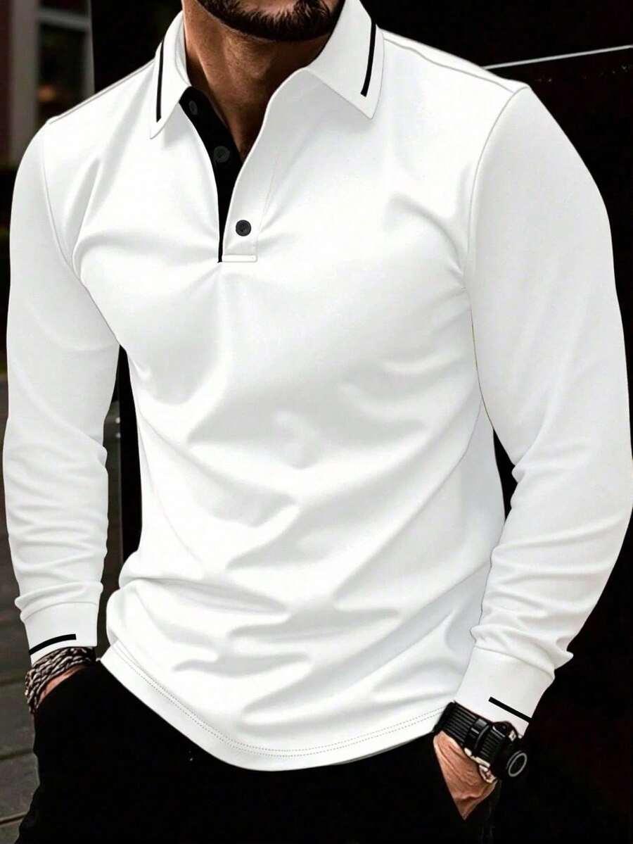 SHEIN KOSZULKA POLO DŁUGI RĘKAW S06__4XL