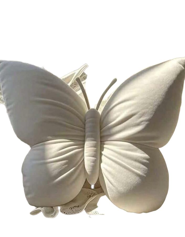 SHEIN BIAŁA PODUSZKA MOTYL S07__50X40