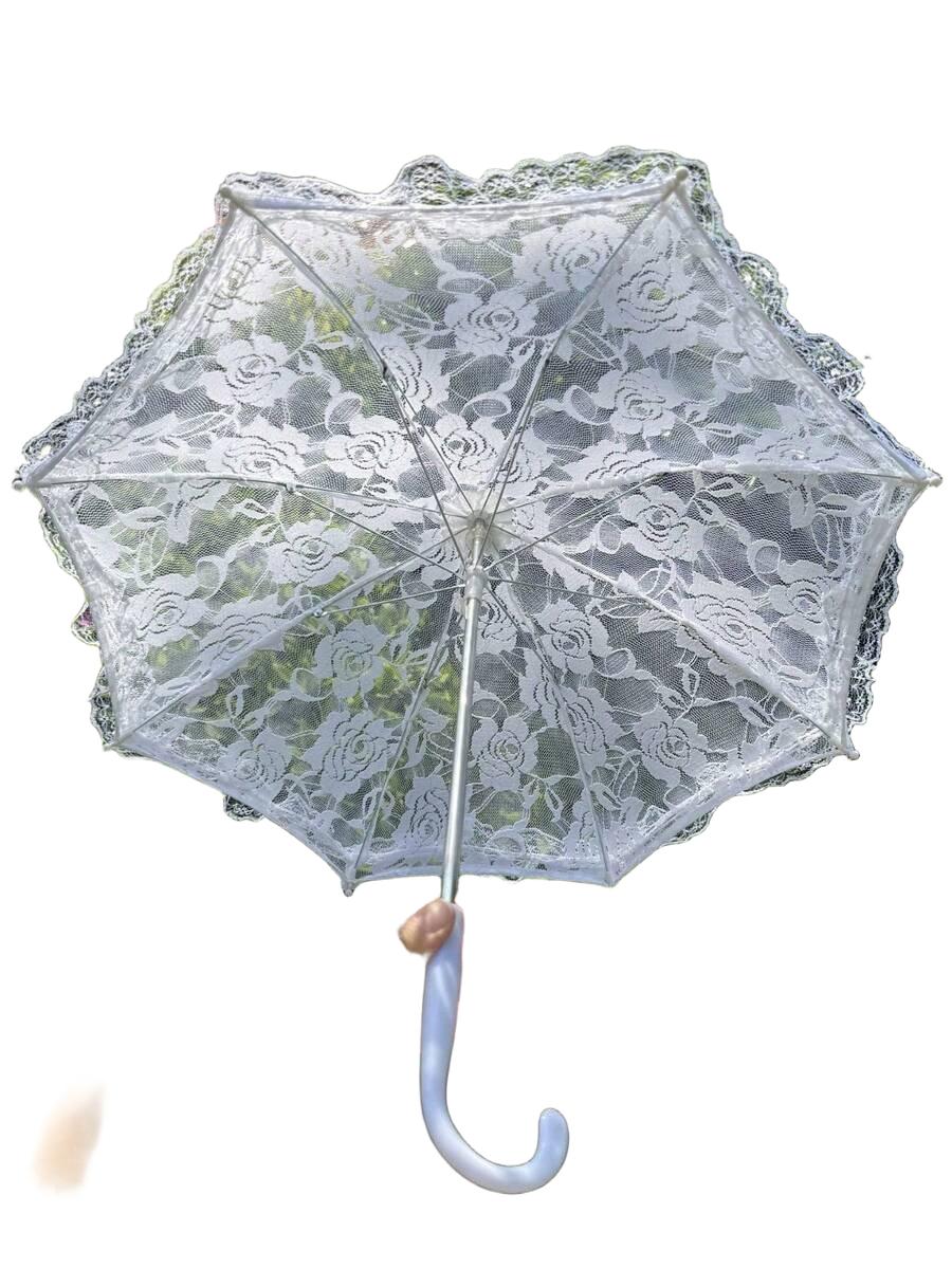 SHEIN BIAŁA PARASOLKA KORONKA S07__58X56
