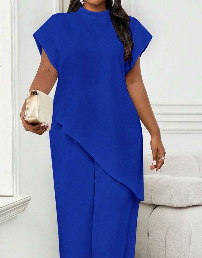 SHEIN NIEBIESKA ASYMETRYCZNA BLUZKA S06__48