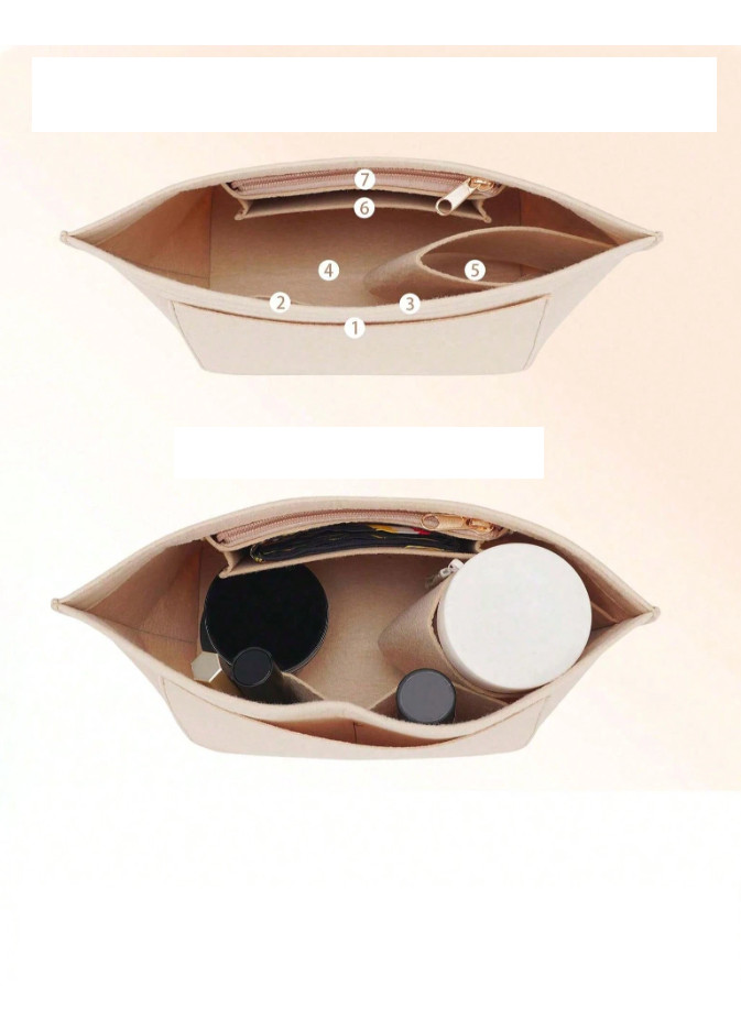 SHEIN BEŻOWY ORGANIZER DO TOREBKI S07__45X22