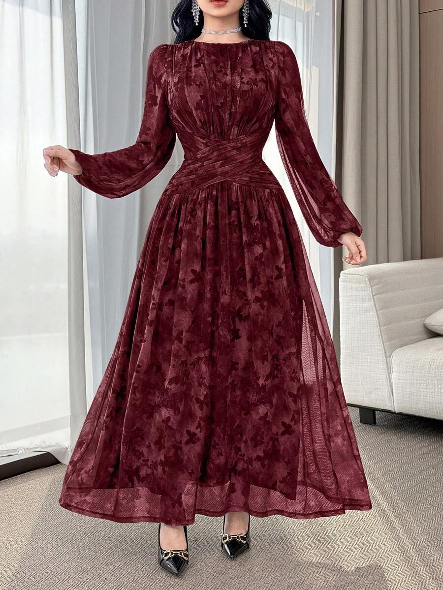 FEYLA BORDOWA MAXI SUKIENKA S06__M