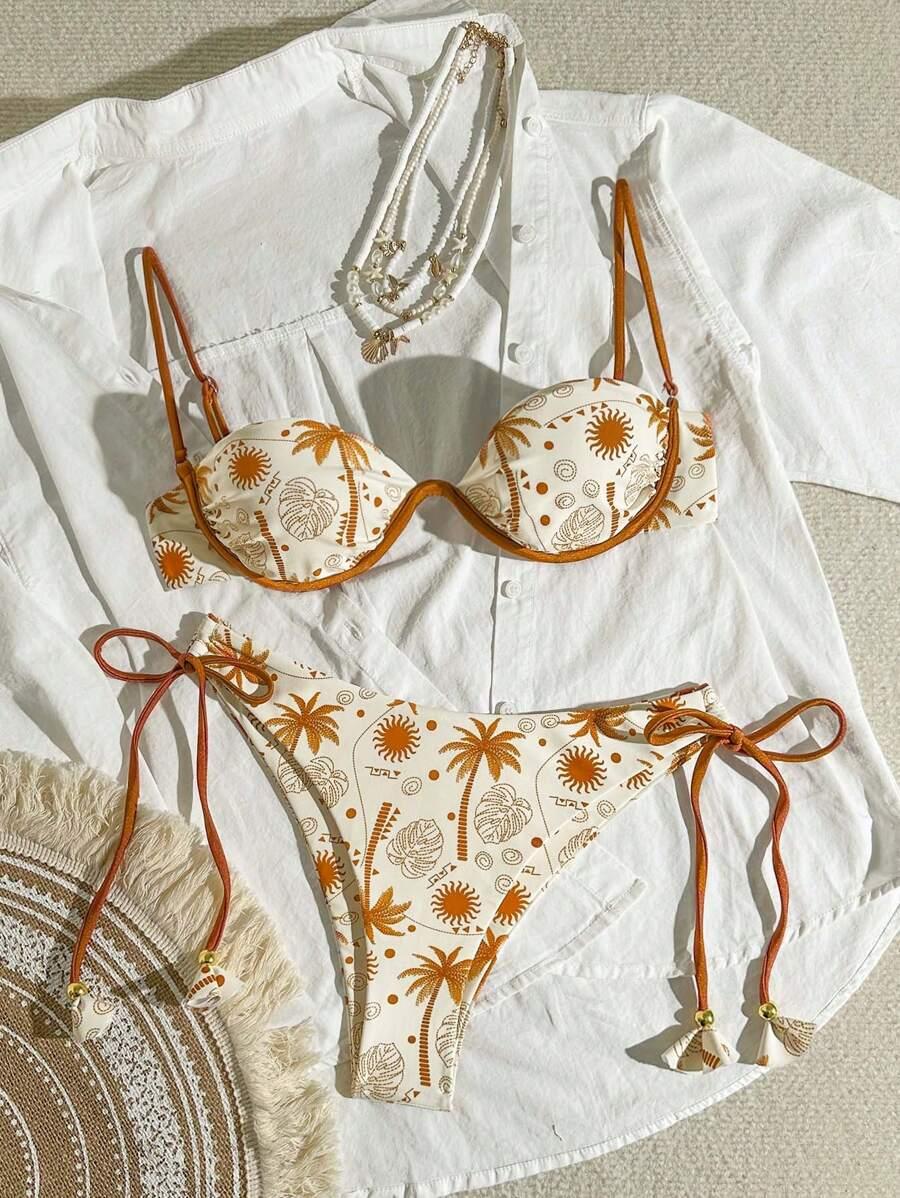 SHEIN DWUCZĘŚCIOWY STRÓJ KĄPIELOWY WZÓR S09__S