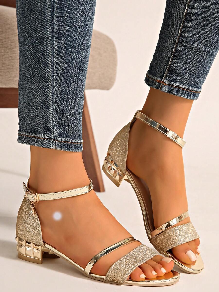 SHEIN ZŁOTE SANDAŁY OBCAS PK01__35