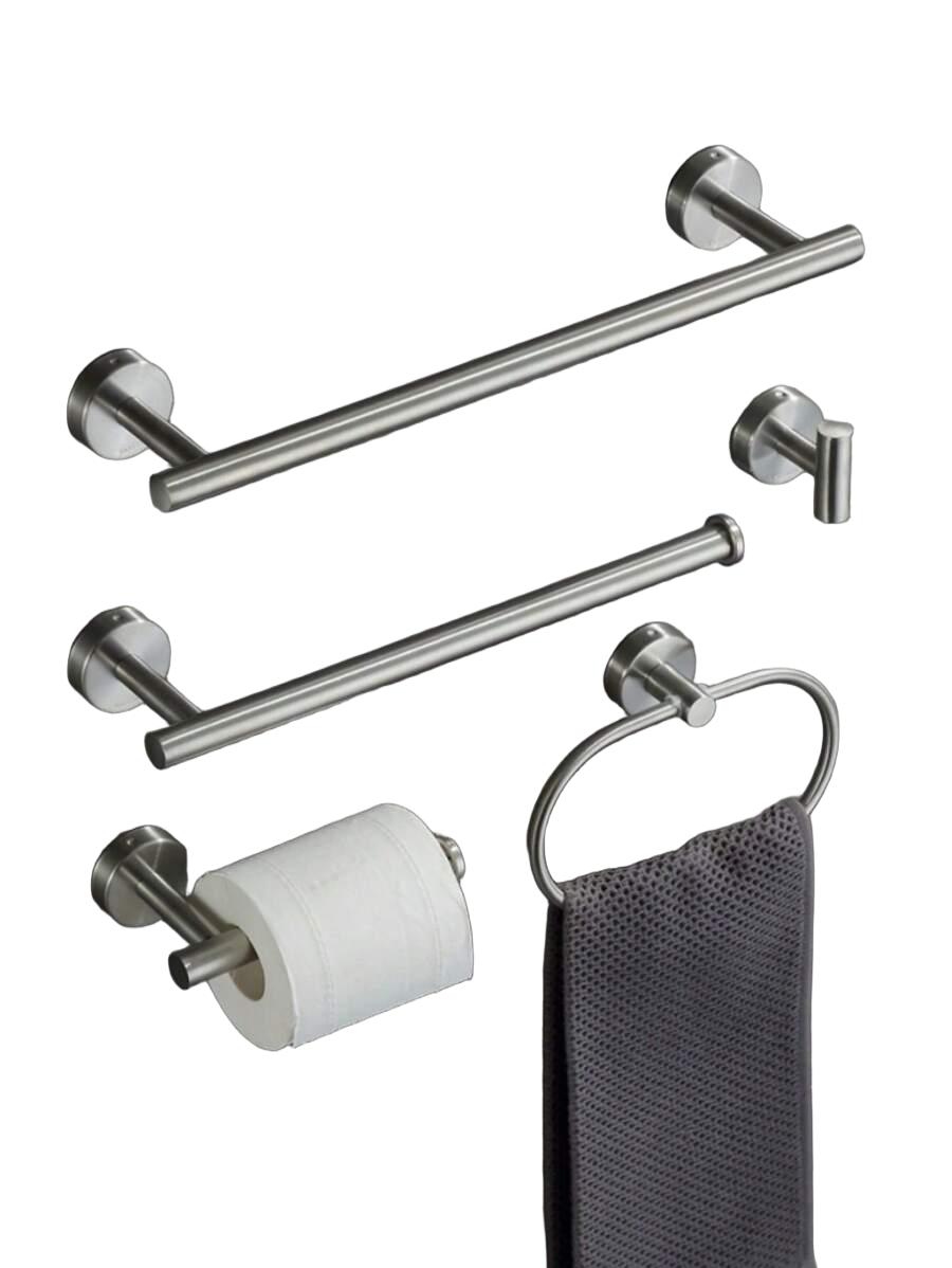 SHEIN SREBRNY WIESZAK ŁAZIENKOWY 5-PACK S07__