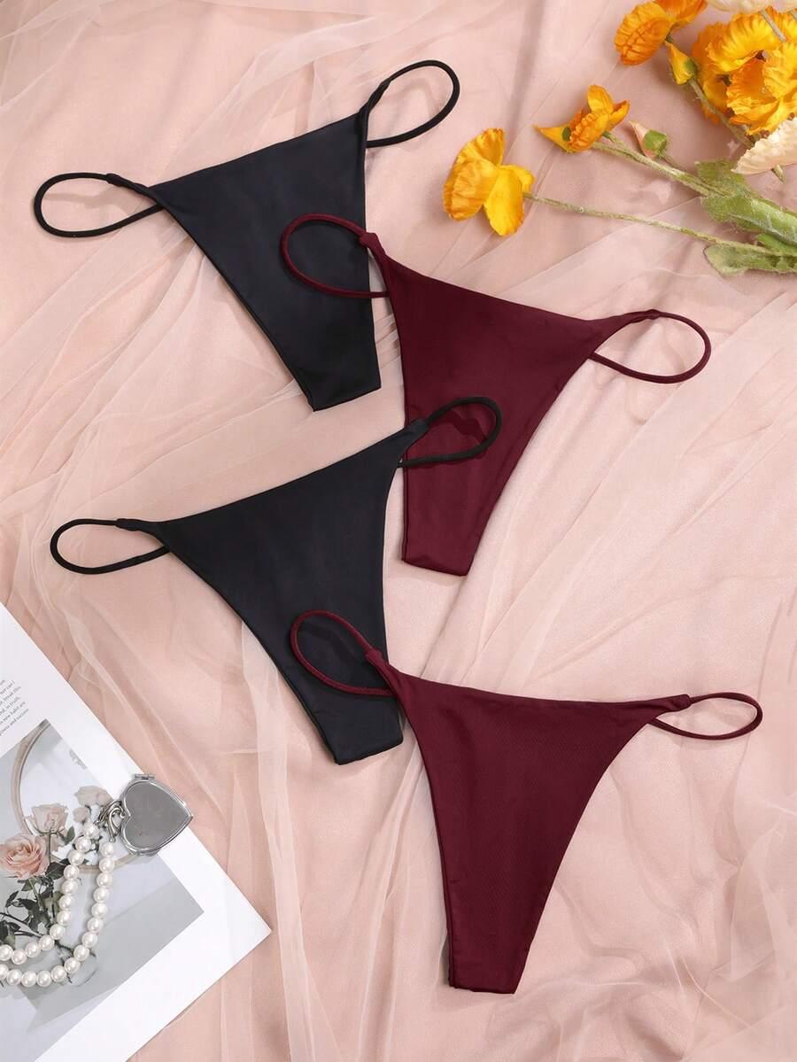 SHEIN MAJTKI STRINGI 4-PACK S09__XL