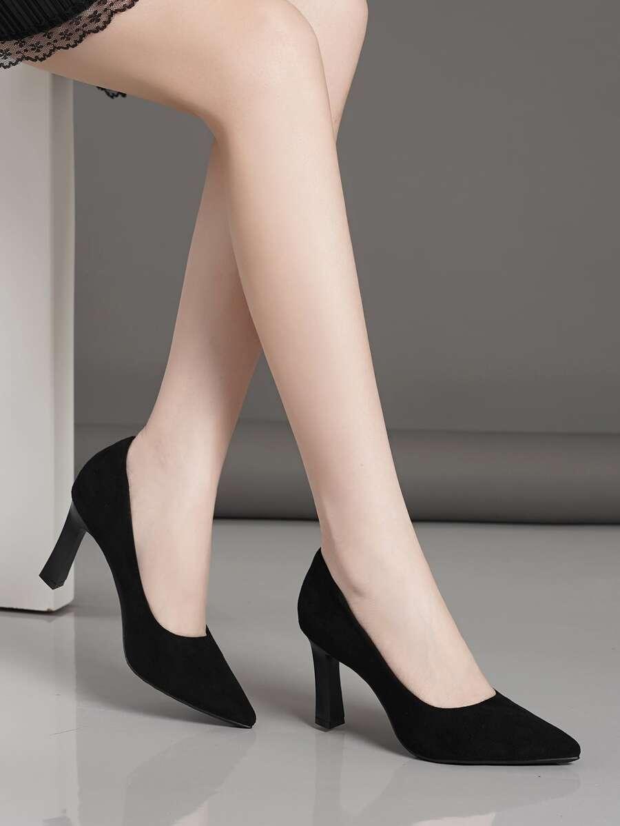 SHEIN CZARNE CZÓŁENKA OBCAS IMITACJA ZAMSZU S06__36