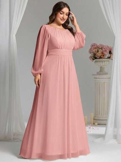 SHEIN RÓŻOWA MAXI SUKIENKA S06__48