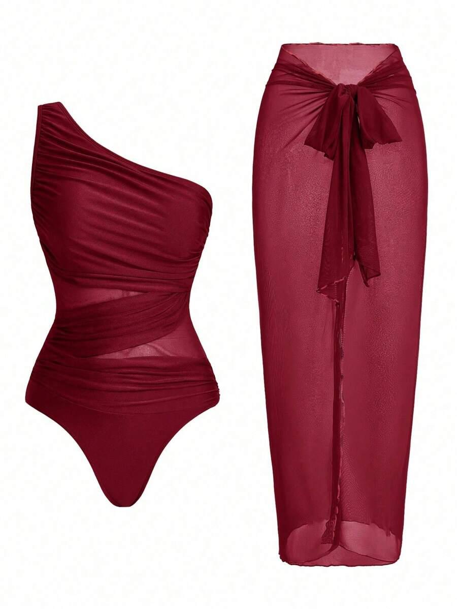 SWIM OASIS JEDNOCZĘŚCIOWY STRÓJ KĄPIELOWY SPÓDNICA KOMPLET S09__XL