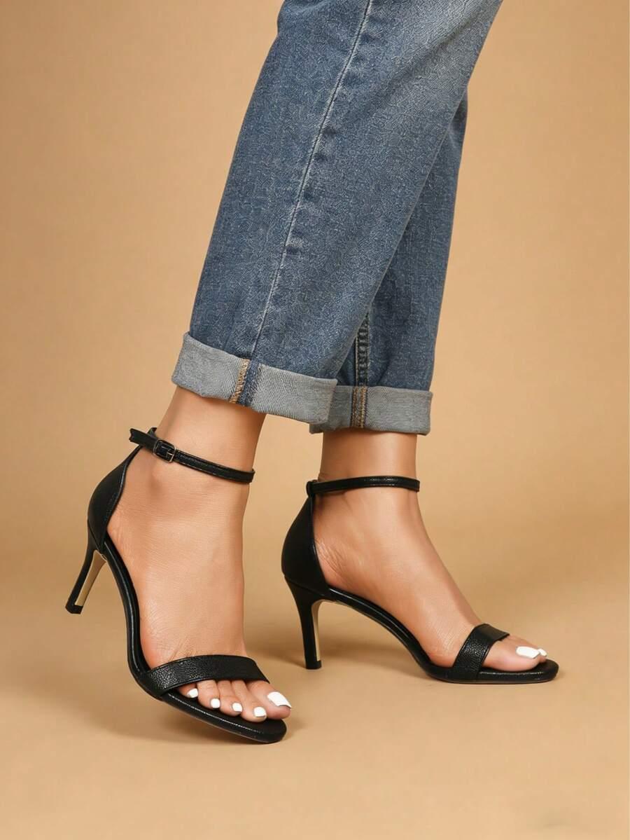 SHEIN CZARNE SANDAŁY OBCAS S06__38