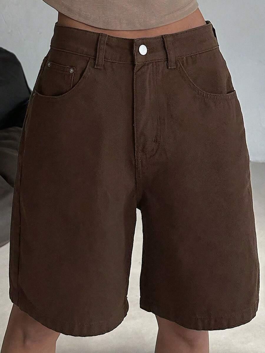 DAZY BRĄZOWE SPODENKI JEANS S06__XXL