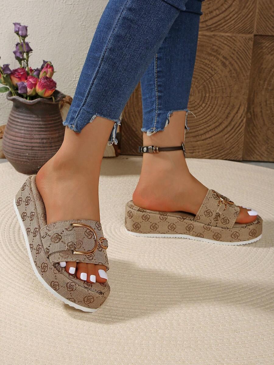 SHEIN KLAPKI CASUAL WZÓR ZDOBIENIE