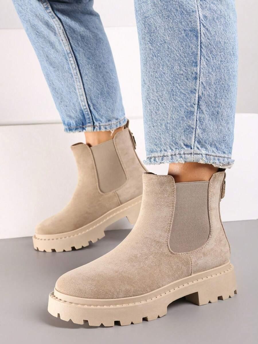 SHEIN BEŻOWE WSUWANE BOTKI W01__37