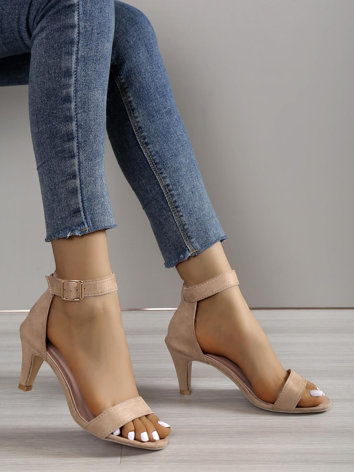 SHEIN BEŻOWE SANDAŁY OBCAS S06__38