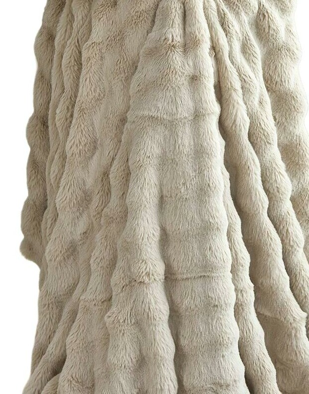 SHEIN BEŻOWY KOC MIŚ S07__70X100CM