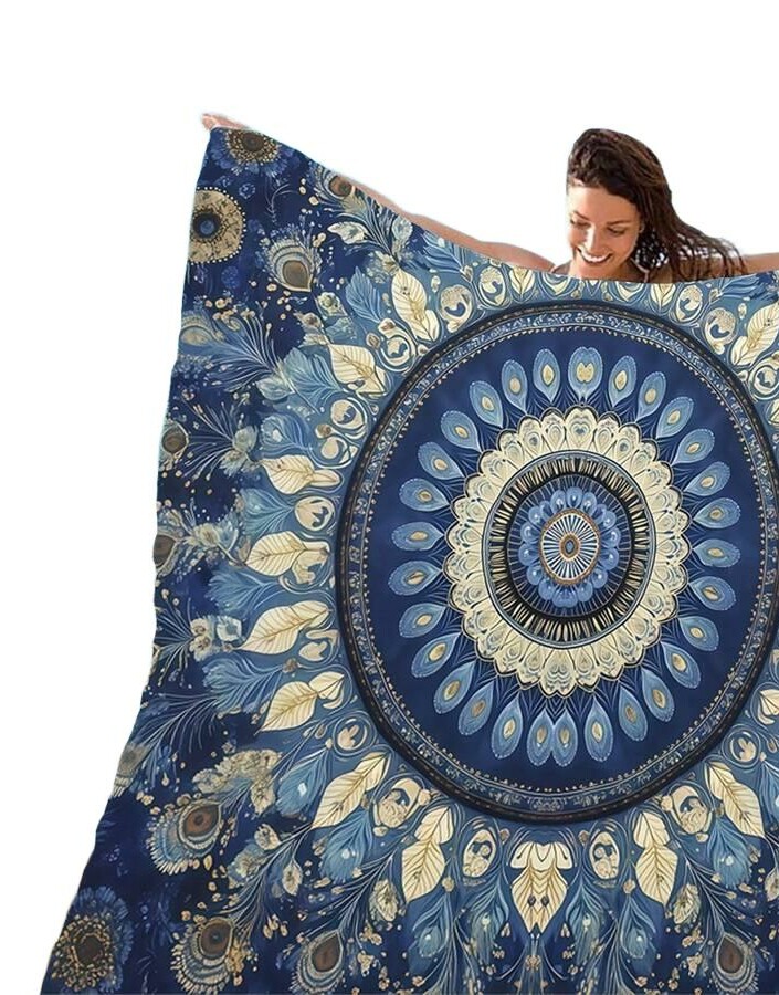SHEIN ZESTAW KOC ZE ŚLEDZIAMI S07__180X220CM