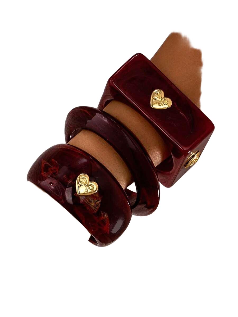 SHEIN BORDOWA BRANSOLETKA 3-PACK S07