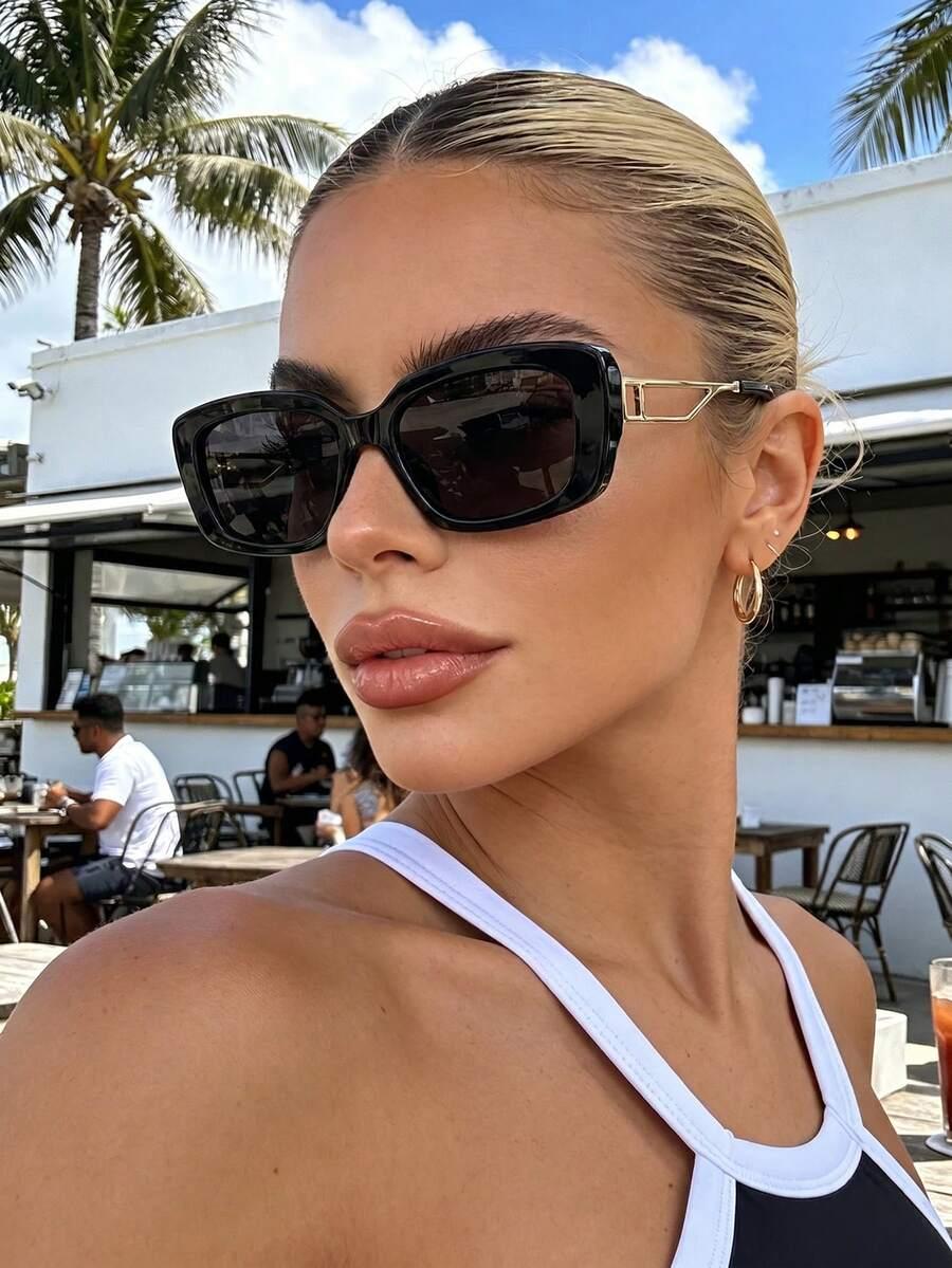 SHEIN CZARNE OKULARY PRZECIWSŁONECZNE S07