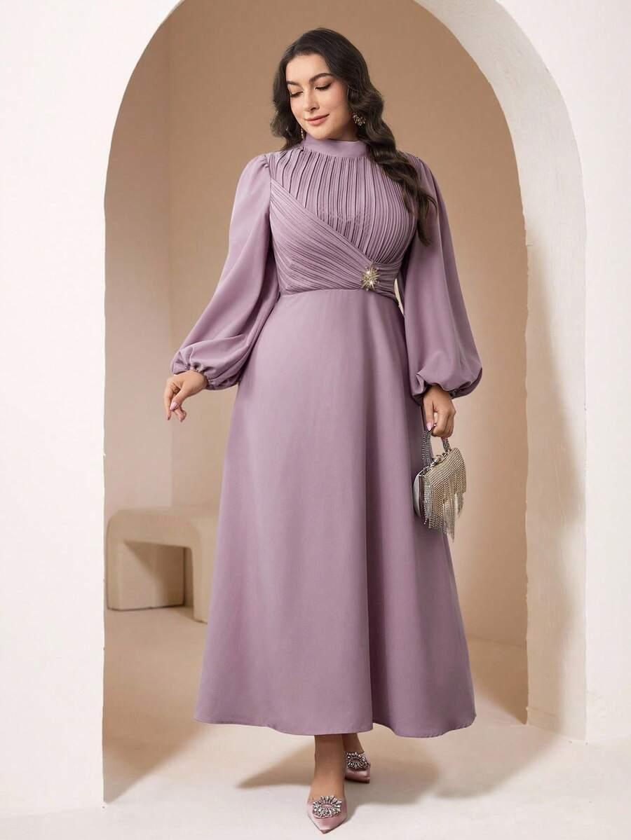SHEIN FIOLETOWA MAXI SUKIENKA S06__50