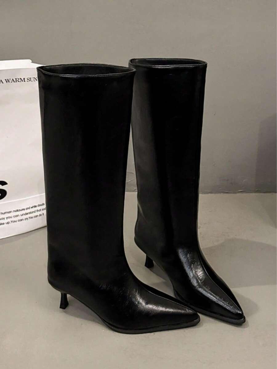 SHEIN CZARNE KOZAKI IMITACJA SKÓRY W01__36,5