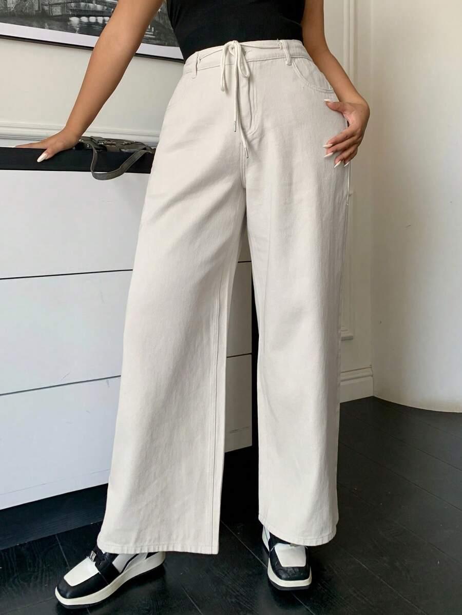 DAZY BEŻOWE SPODNIE JEANS S06__50