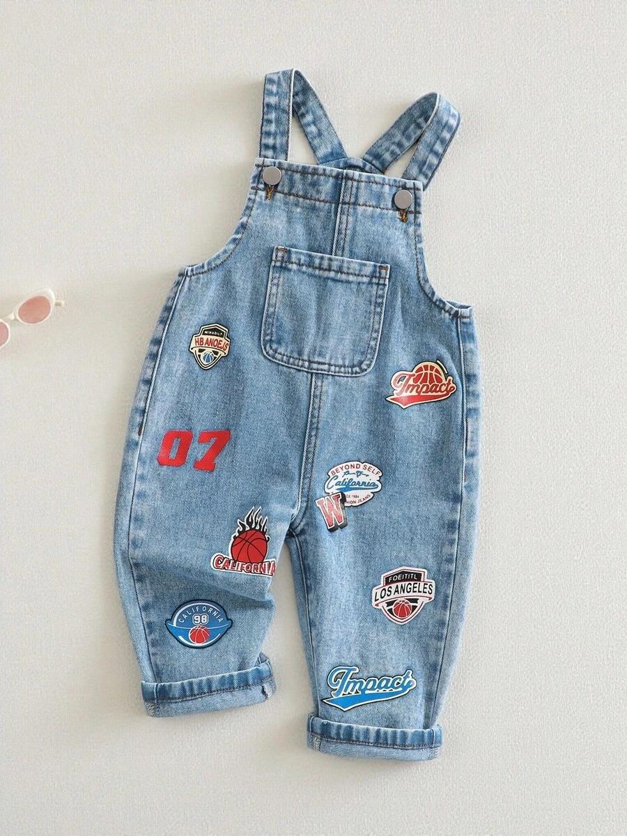 SHEIN NIEBIESKIE JEANSOWE OGRODNICZKI S06__92/98