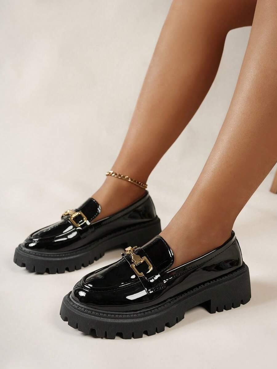 SHEIN CZARNE MOKASYNY ZDOBIENIE S06__38