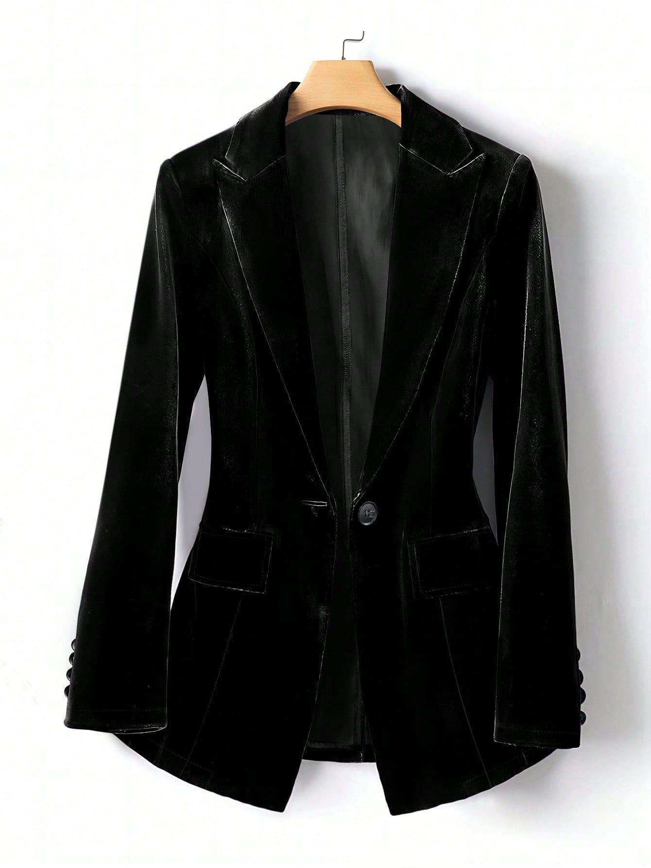 SHEIN CZARNA MARYNARKA GUZIKI S06__46