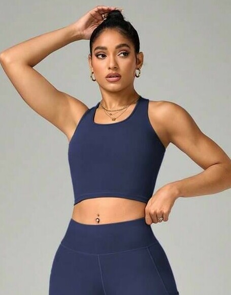 SHEIN GRANATOWY TOP SPORTOWY S06__S