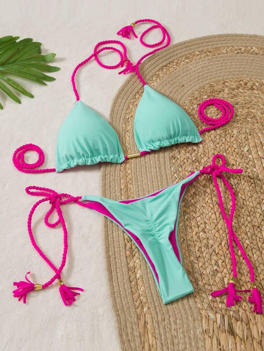 SHEIN DWUCZĘŚCIOWY STRÓJ KĄPIELOWY S09__M