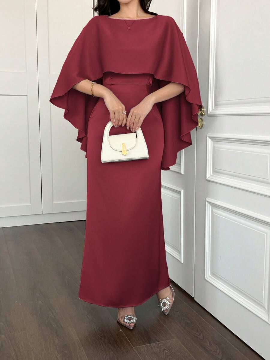 SHEIN BORDOWA SATYNOWA MAXI SUKIENKA S06__XL