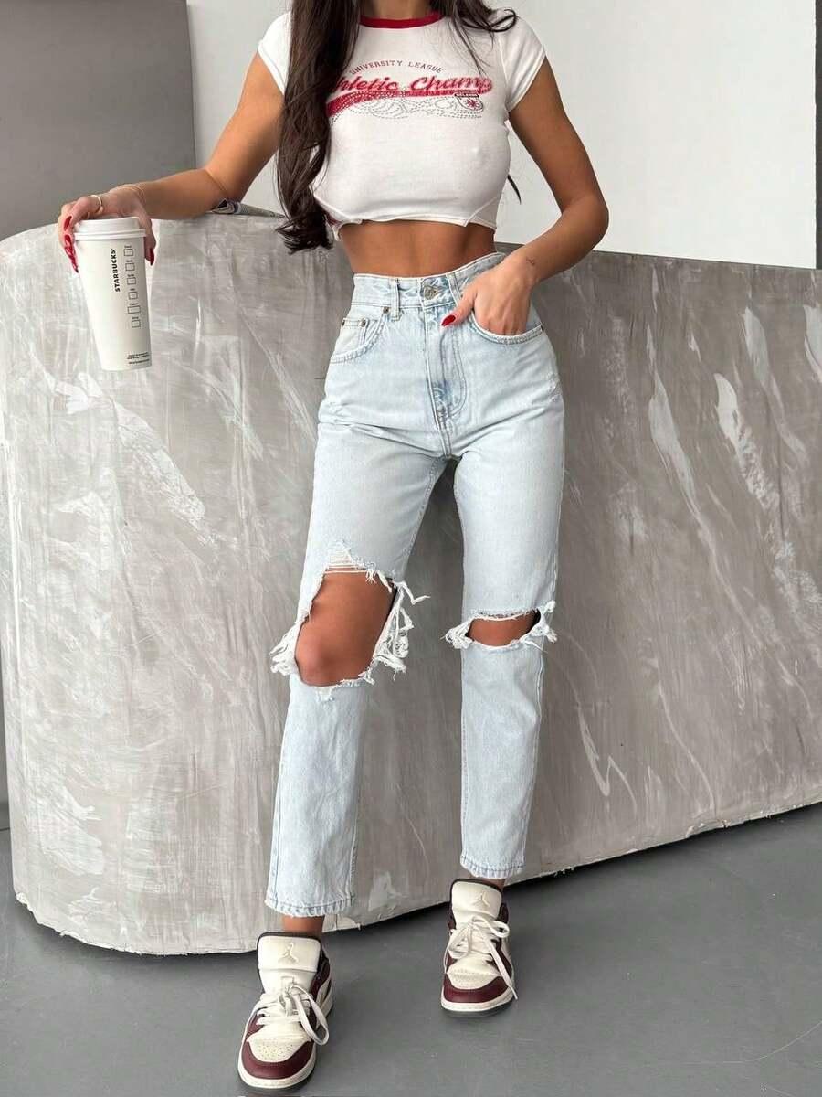 SHEIN NIEBIESKIE SPODNIE JEANS S06__S