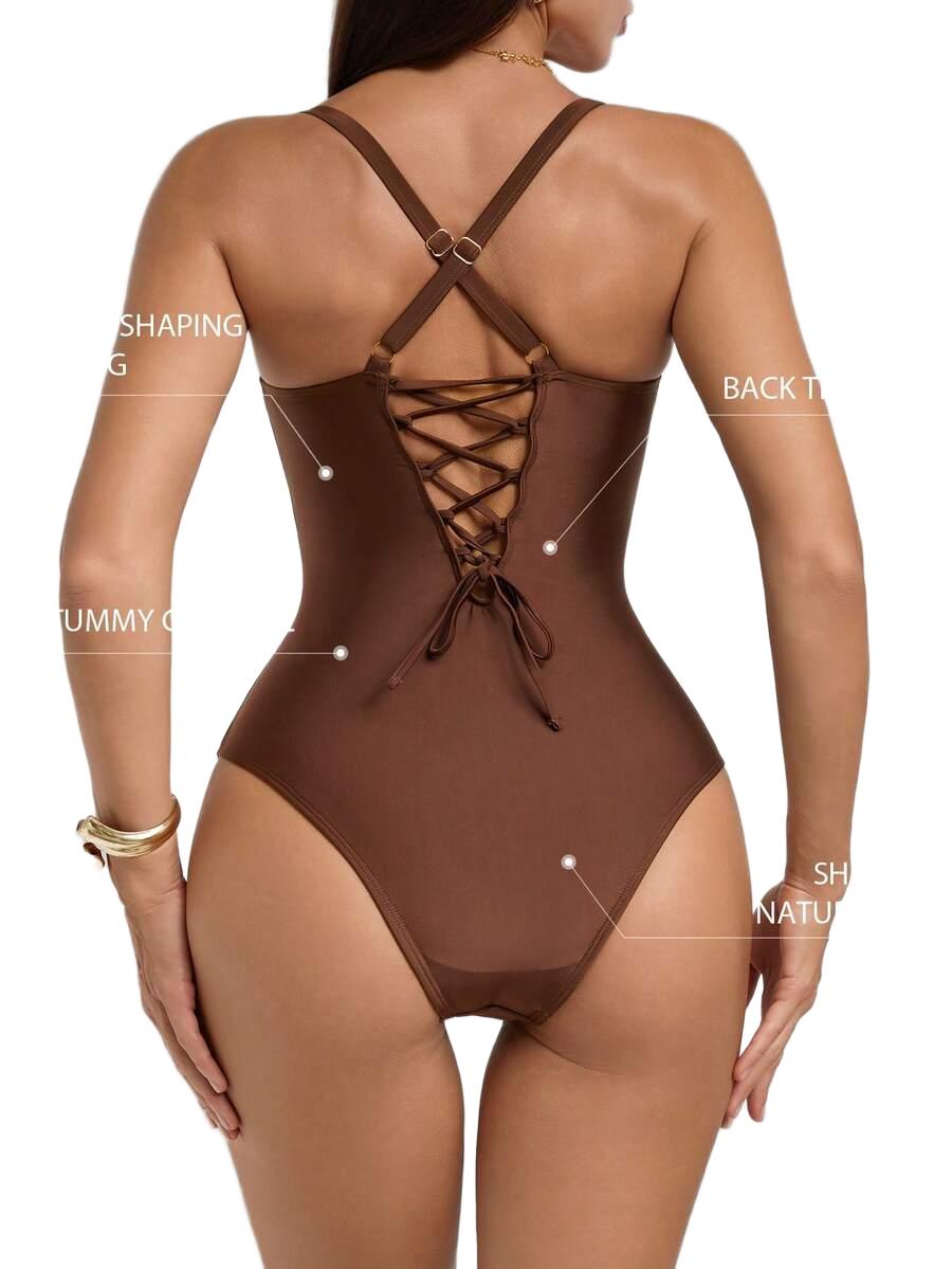 SHEIN JEDNOCZĘŚCIOWY STRÓJ KĄPIELOWY S09__XL