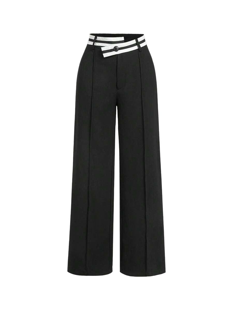 SHEIN CZARNE SPODNIE CASUAL S06__L