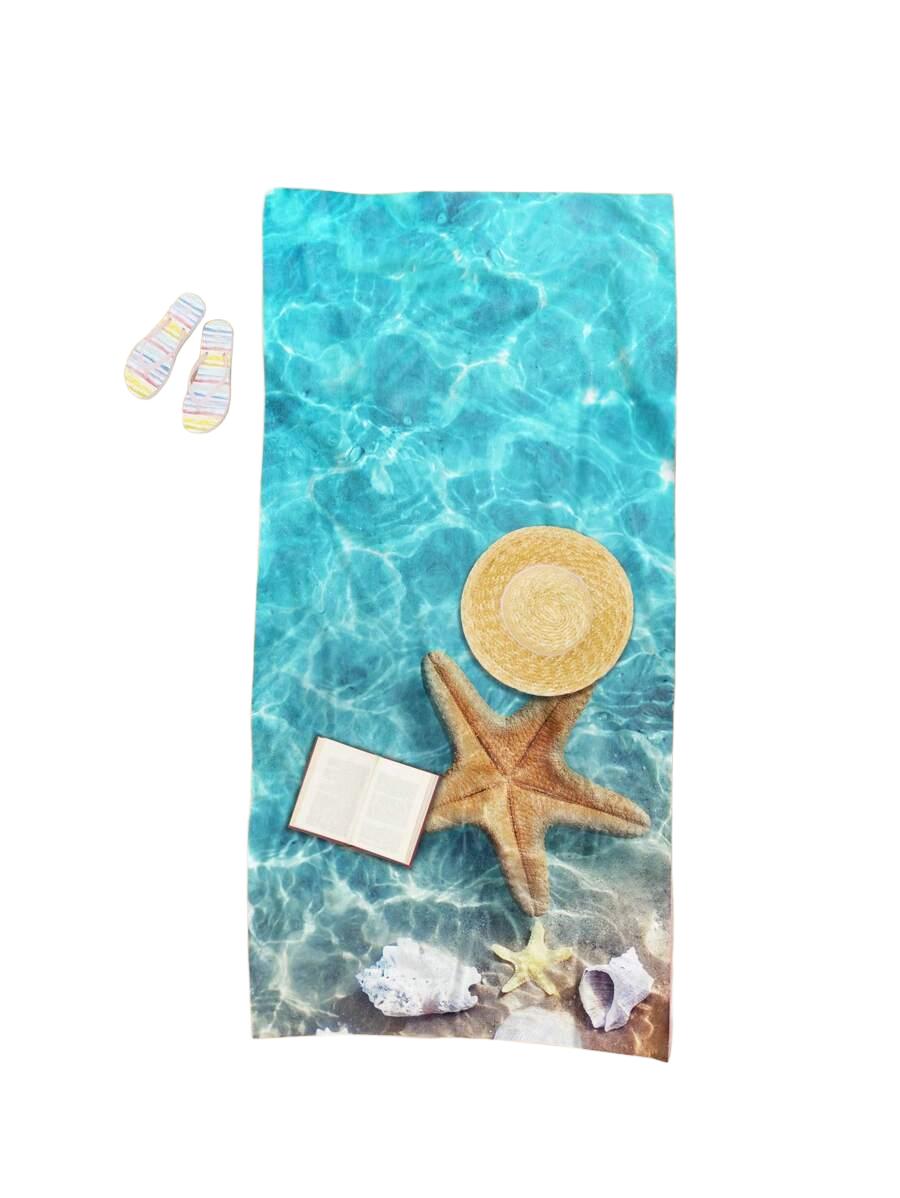 SHEIN RĘCZNIK PLAŻOWY NADRUK S07__80X180