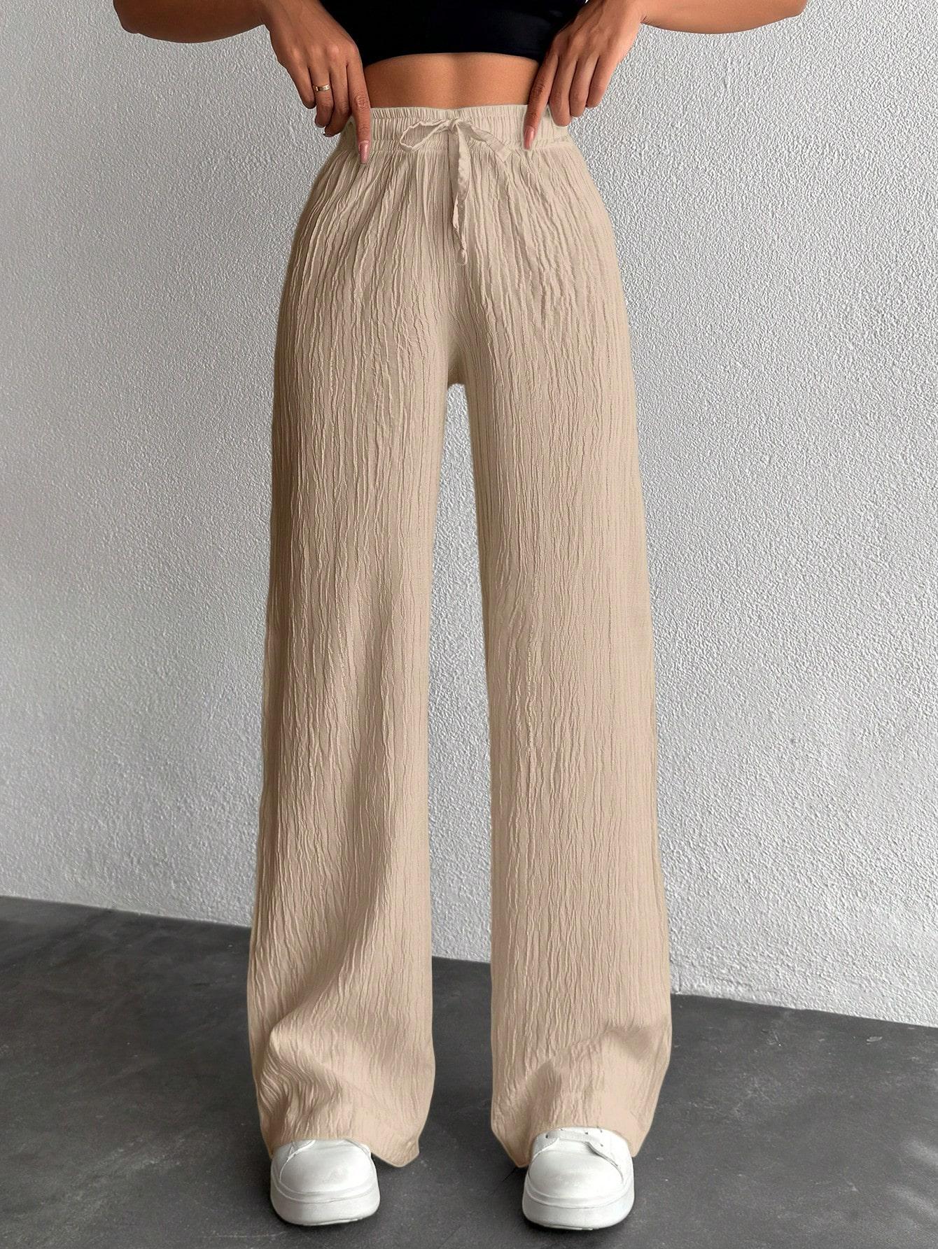 SHEIN BEŻOWE SPODNIE TEKSTURA S06__XS