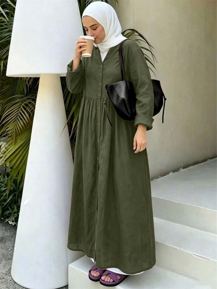SHEIN ZIELONA MAXI SUKIENKA S06__M