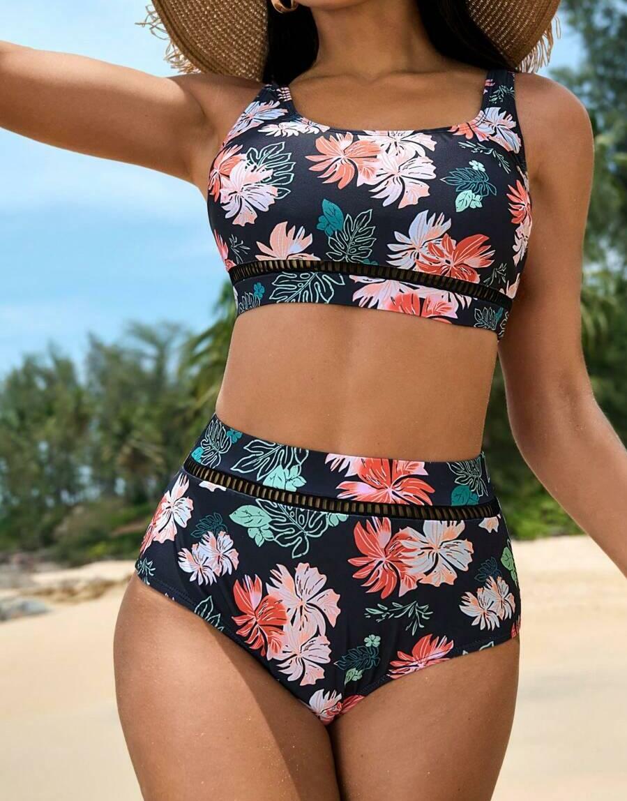 SHEIN DWUCZĘŚCIOWY KOSTIUM KĄPIELOWY BIKINI S09__M