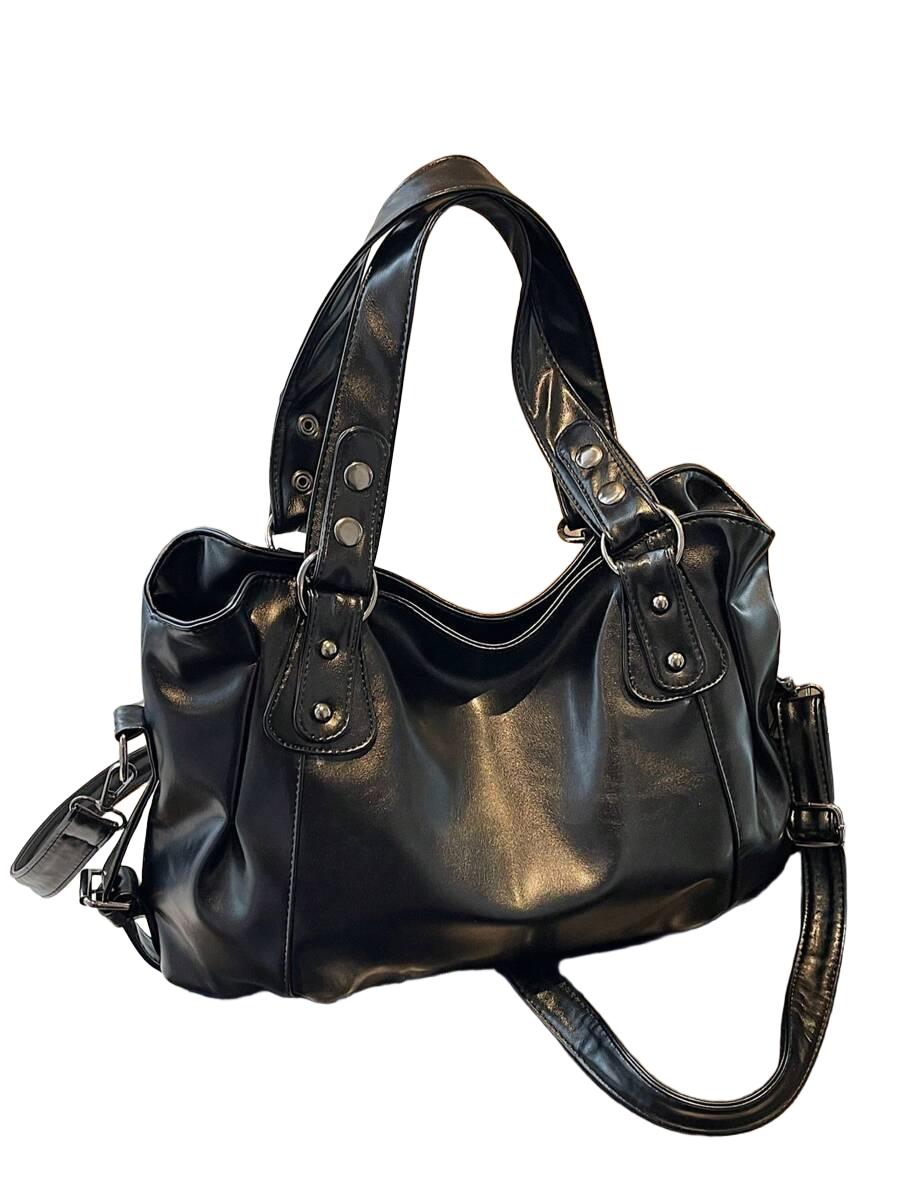 SHEIN CZARNA TOREBKA IMITACJA SKÓRY S07__25X15X36CM