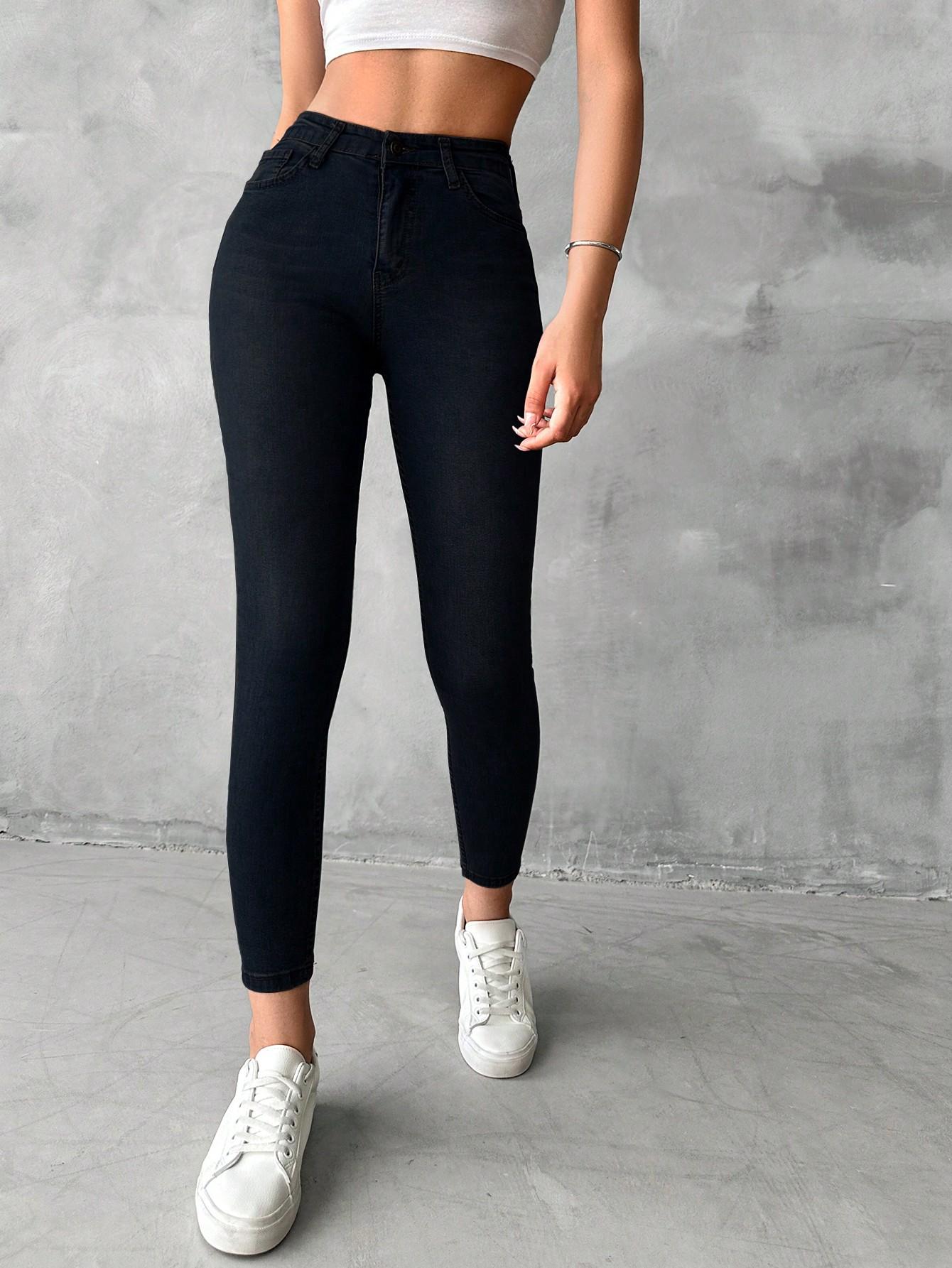 SHEIN CZARNE SPODNIE JEANS S06__XXL